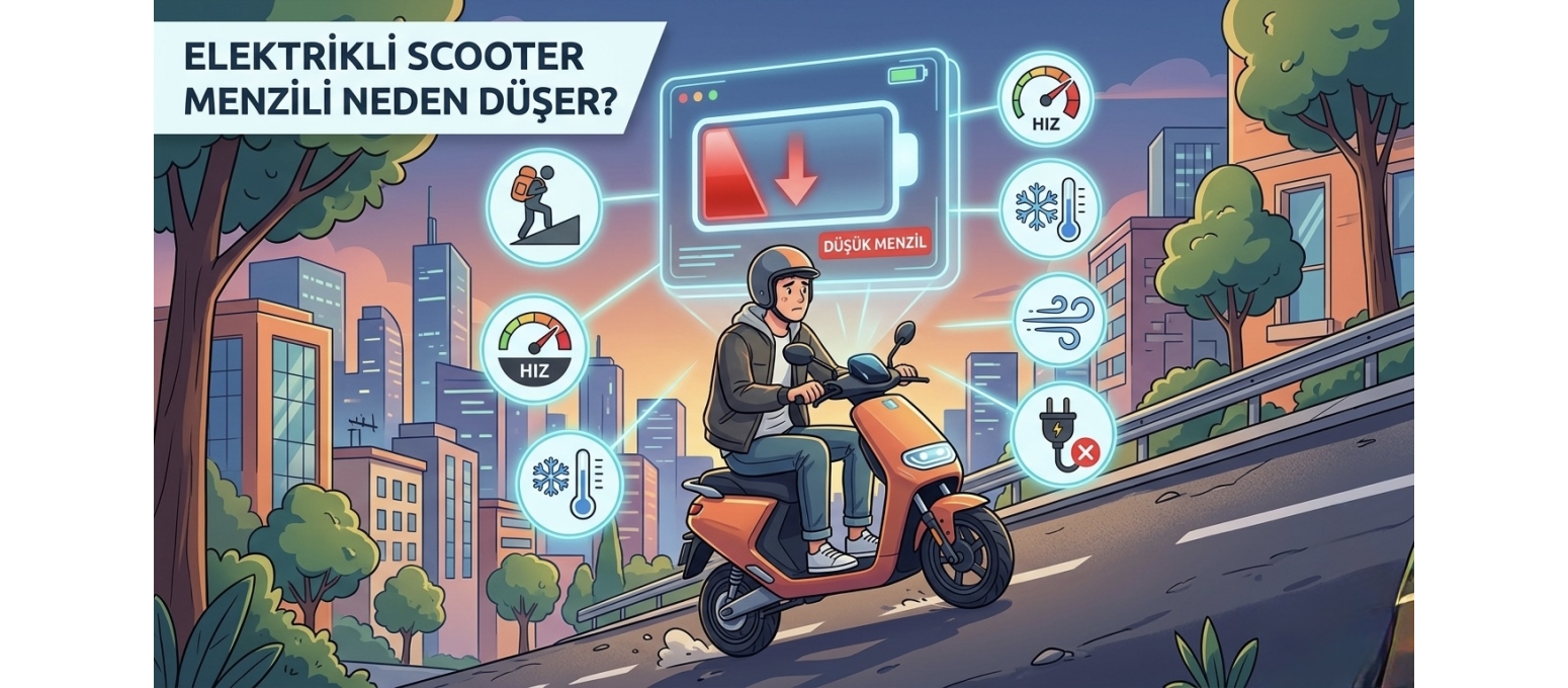 Elektrikli Scooter Menzili Neden Düşer?