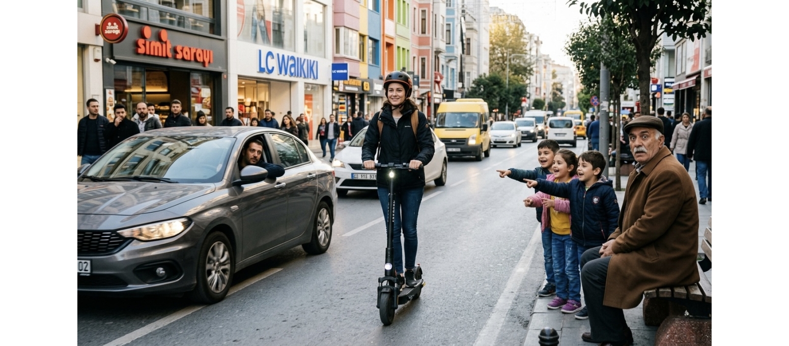 Elektrikli Scooter Kullanırken İnsanların Tepkileri